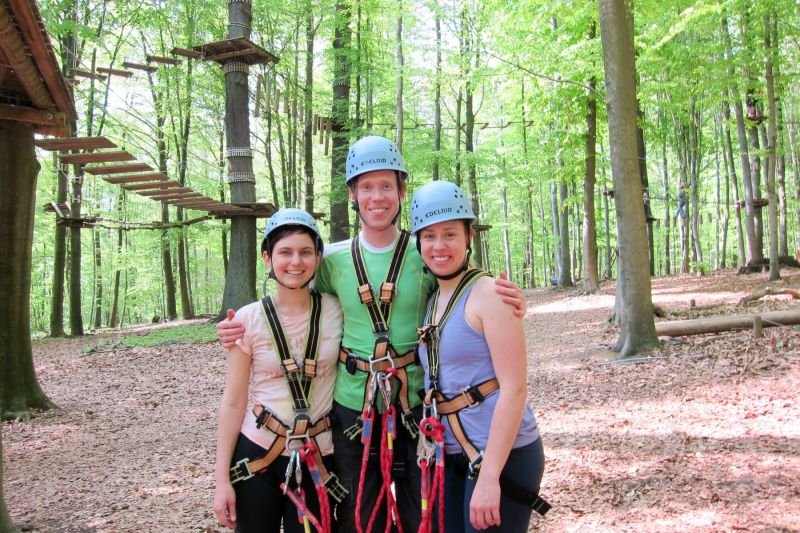 Outdoor climbing center in Saarbrücken forest